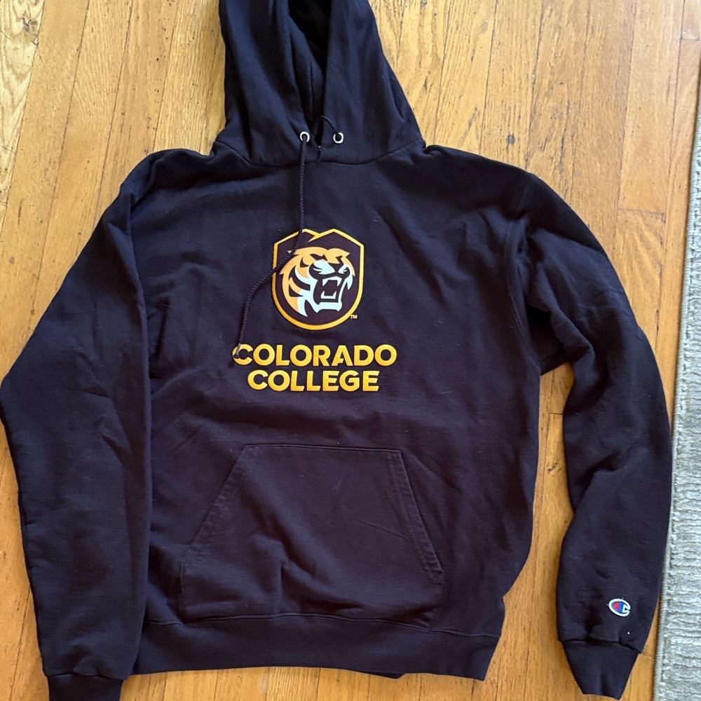 Champion Black and Gold Colorado College Sweatshirt